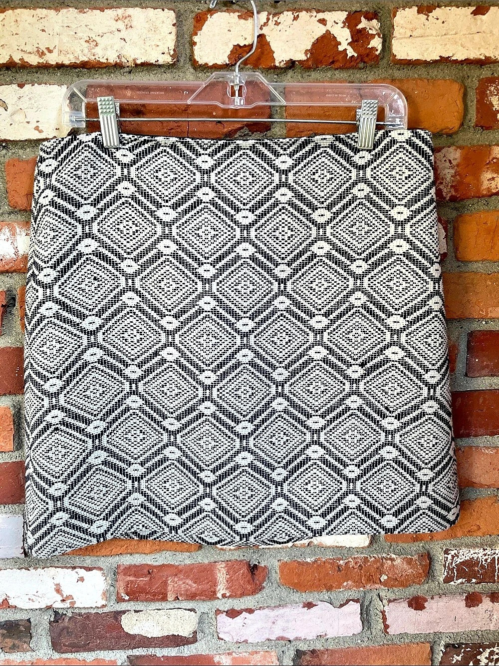 J.Crew like tweed Geometric Mini Skirt Black & White Size 10 Like New
